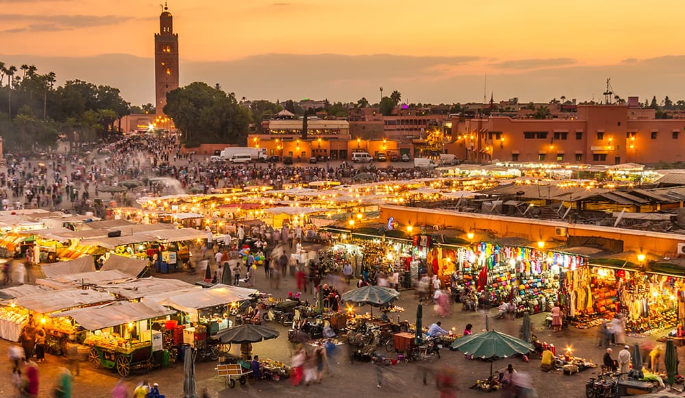 Djamaa-el-Fna plein in Marrakech