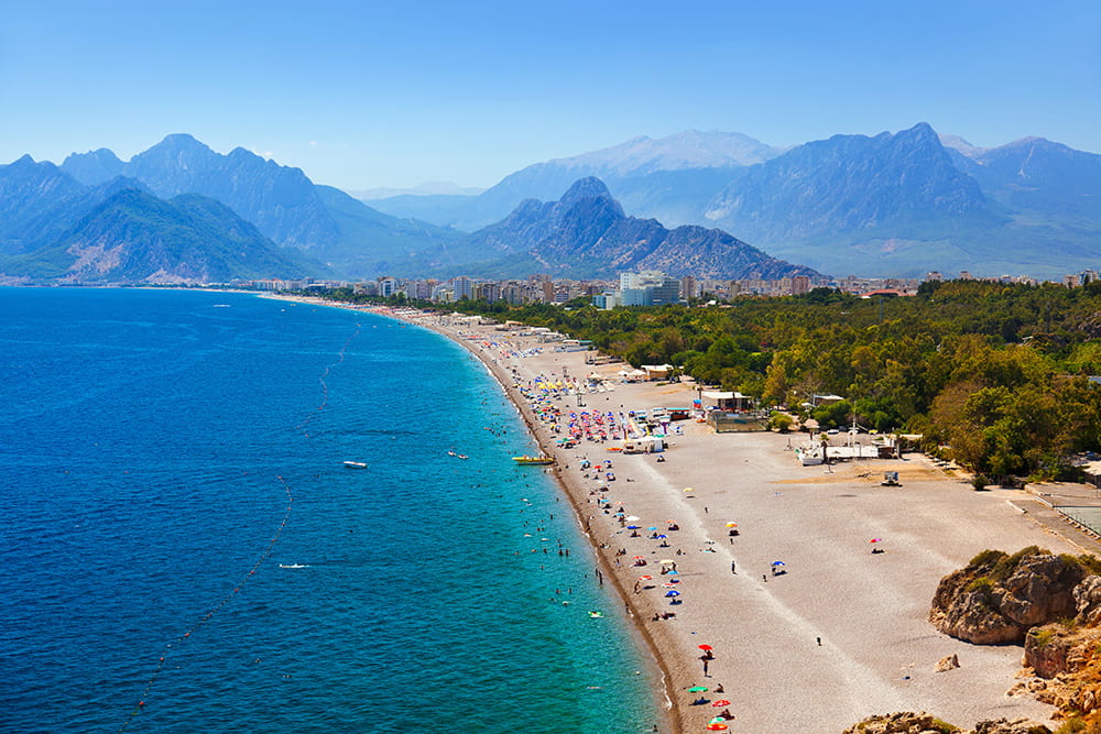 Strand in Antalya, Turkije