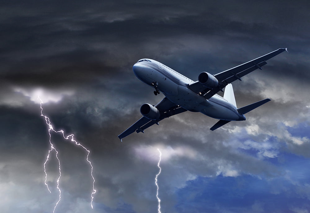 Vliegtuigen bestand tegen bliksem