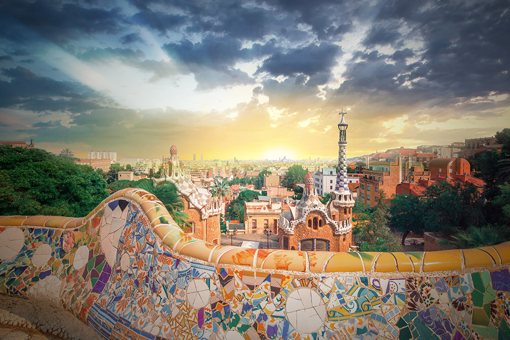 Park Guell in Noord-Spanje