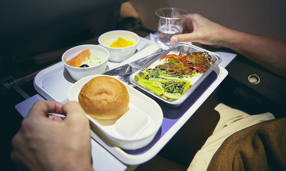 Alles over eten in het vliegtuig